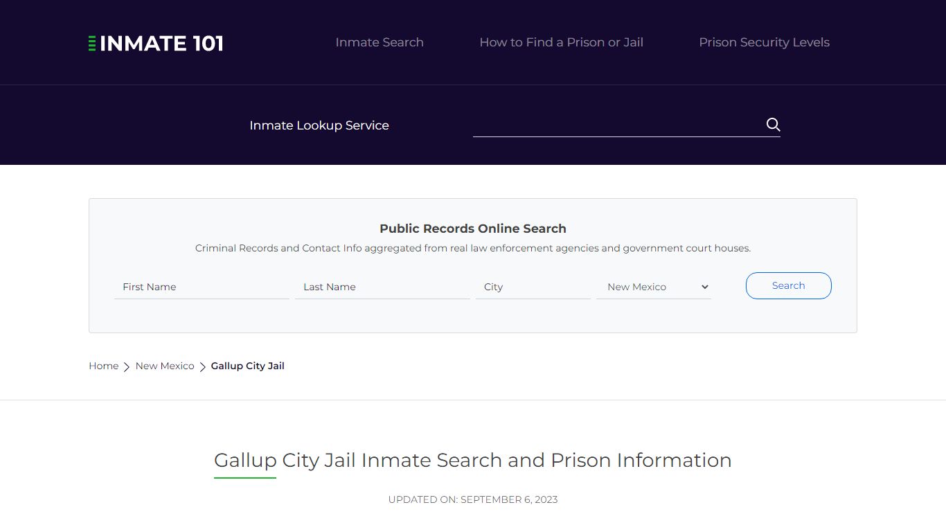 Gallup City Jail Inmate Search and Prison Information